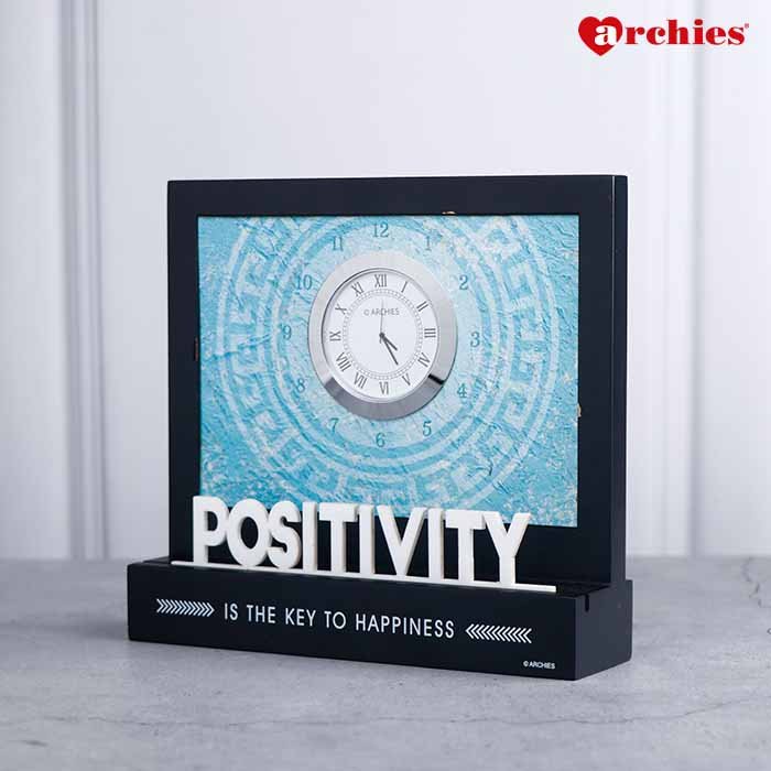 Archies Motivational Quotation Stand With Clock