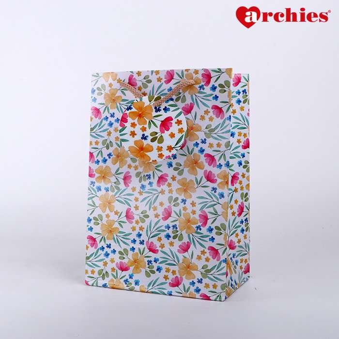 Archies Flower Design Paper Bag Pack of 2