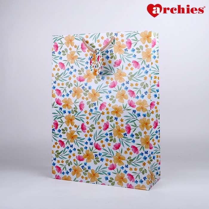 Archies Flower Design Large Paper Bag Pack of 3