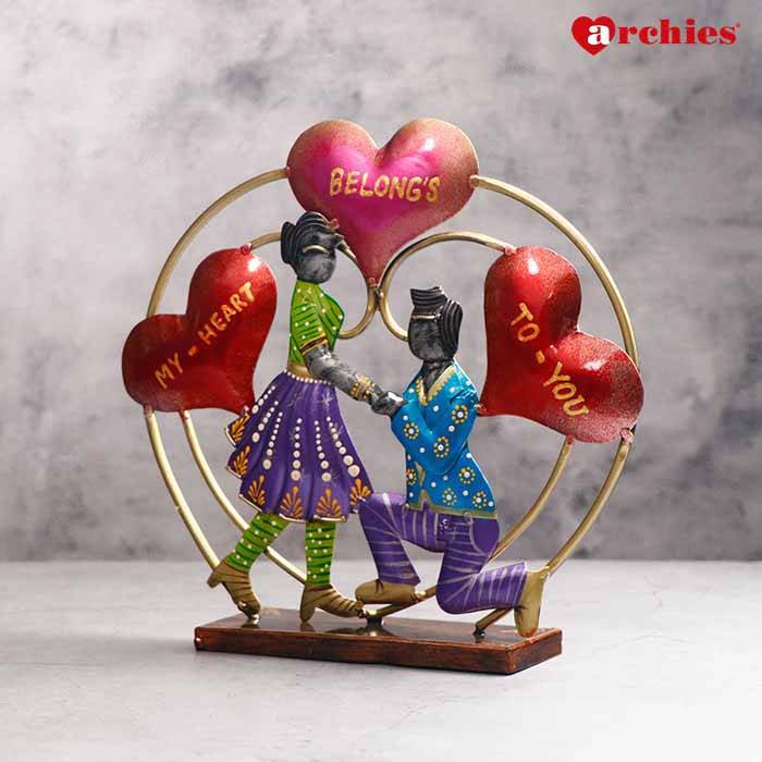 Desi Archies My Heart Belong To You Couple Showpiece