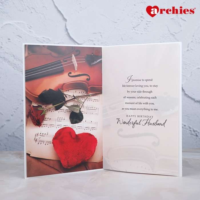 Archies Birthday Greetings For My Dear Husband Greeting Card