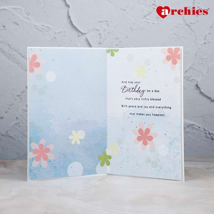 Archies A Birthday Wish For You Light Green Greeting Card