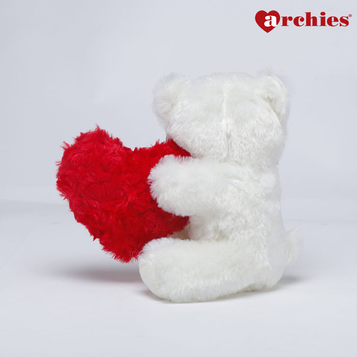 White Sweet Heart Teddy Bear