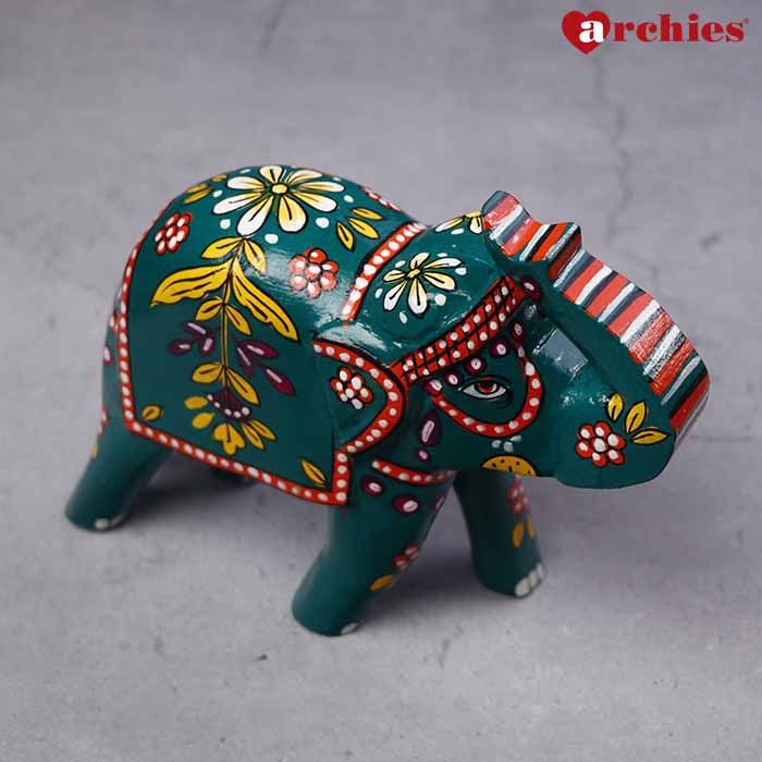 Desi Archies Handcrafted Green Elephant