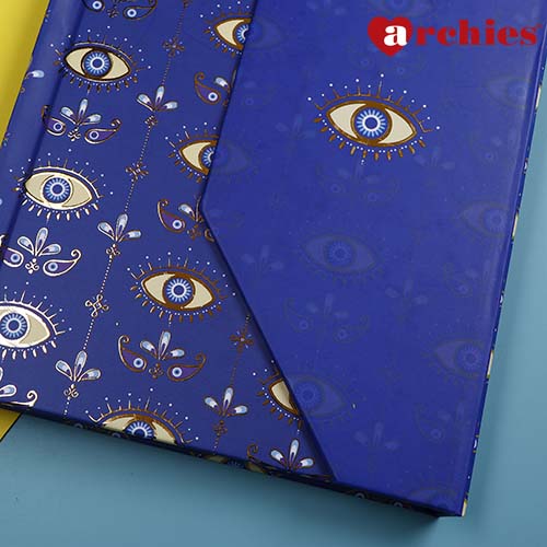 Beautiful Evil Eye Printed Notebook with Magnetic Closure