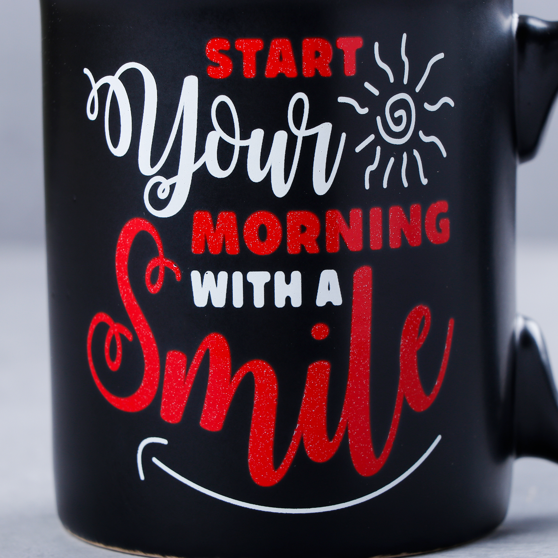 Start With Smile Quotation Corporate Mug