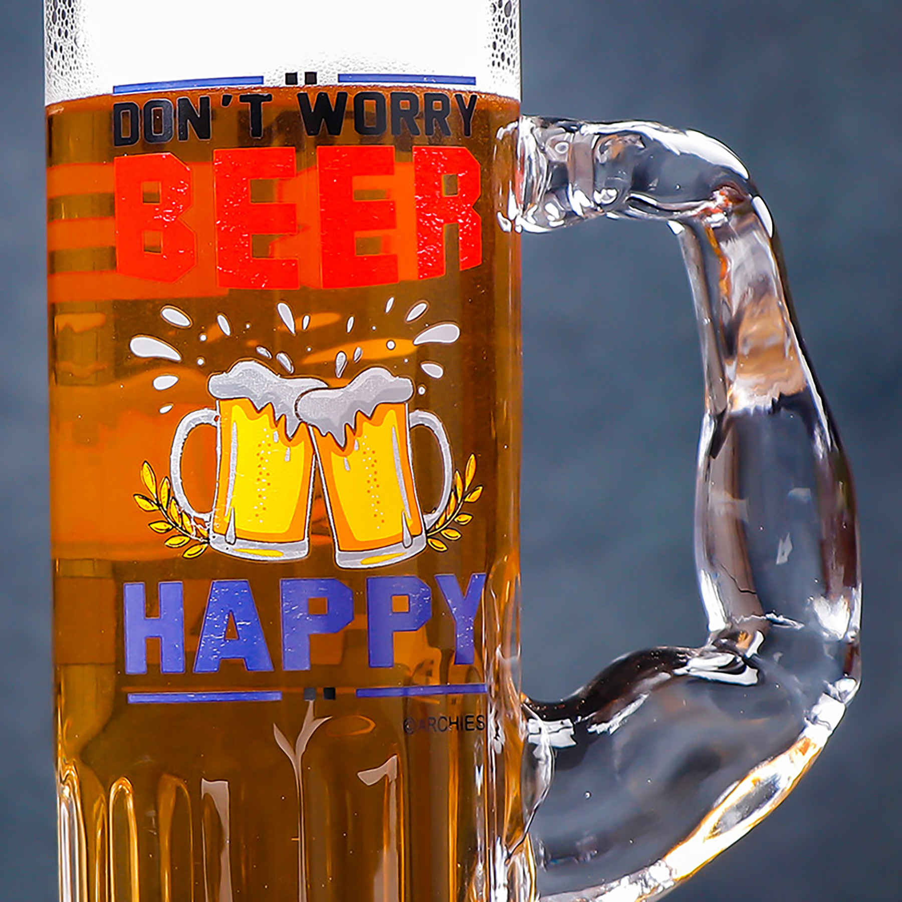 Don't Worry Drink Beer Premium Glass Beer Mug