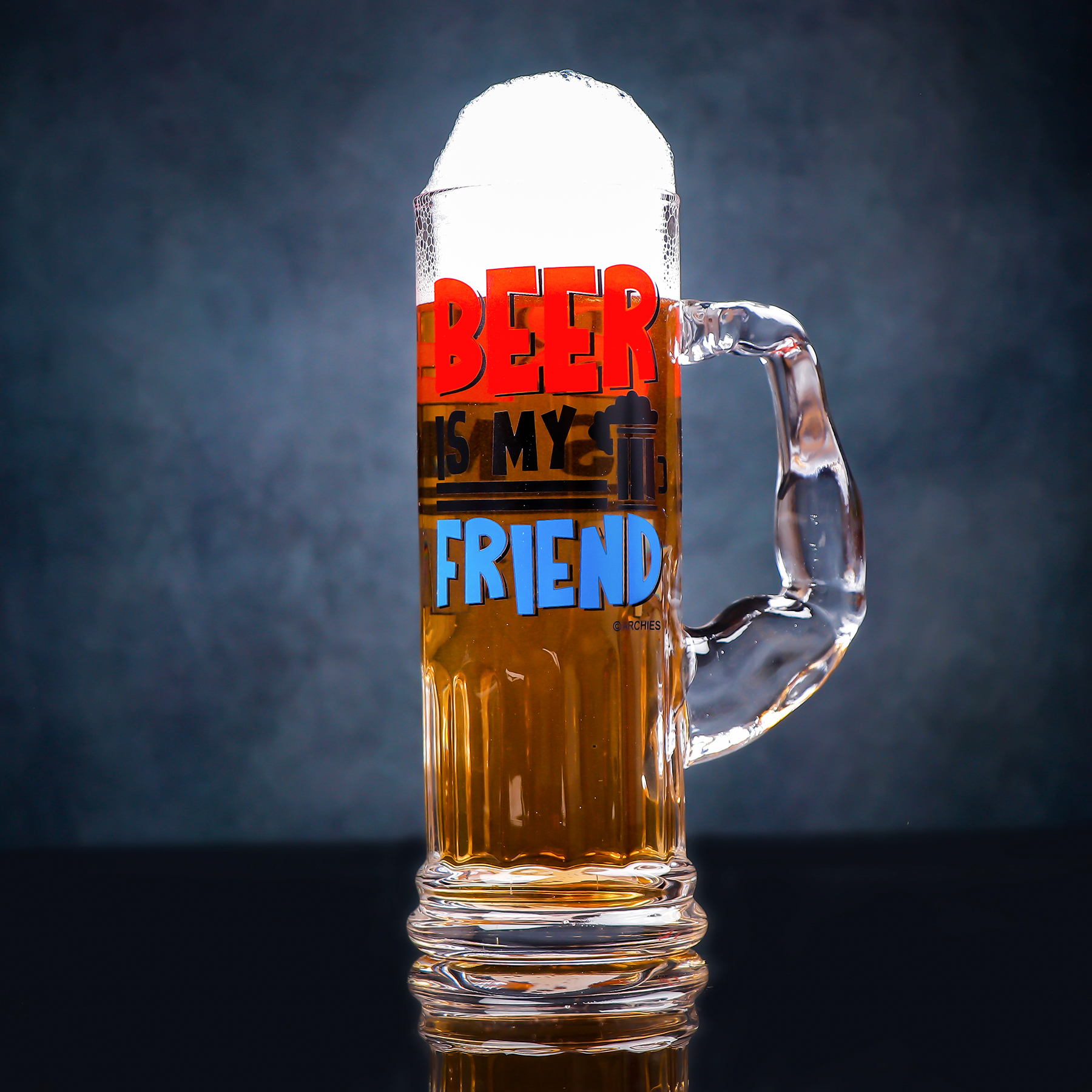 Beer is My Friend Premium Glass Beer Mug