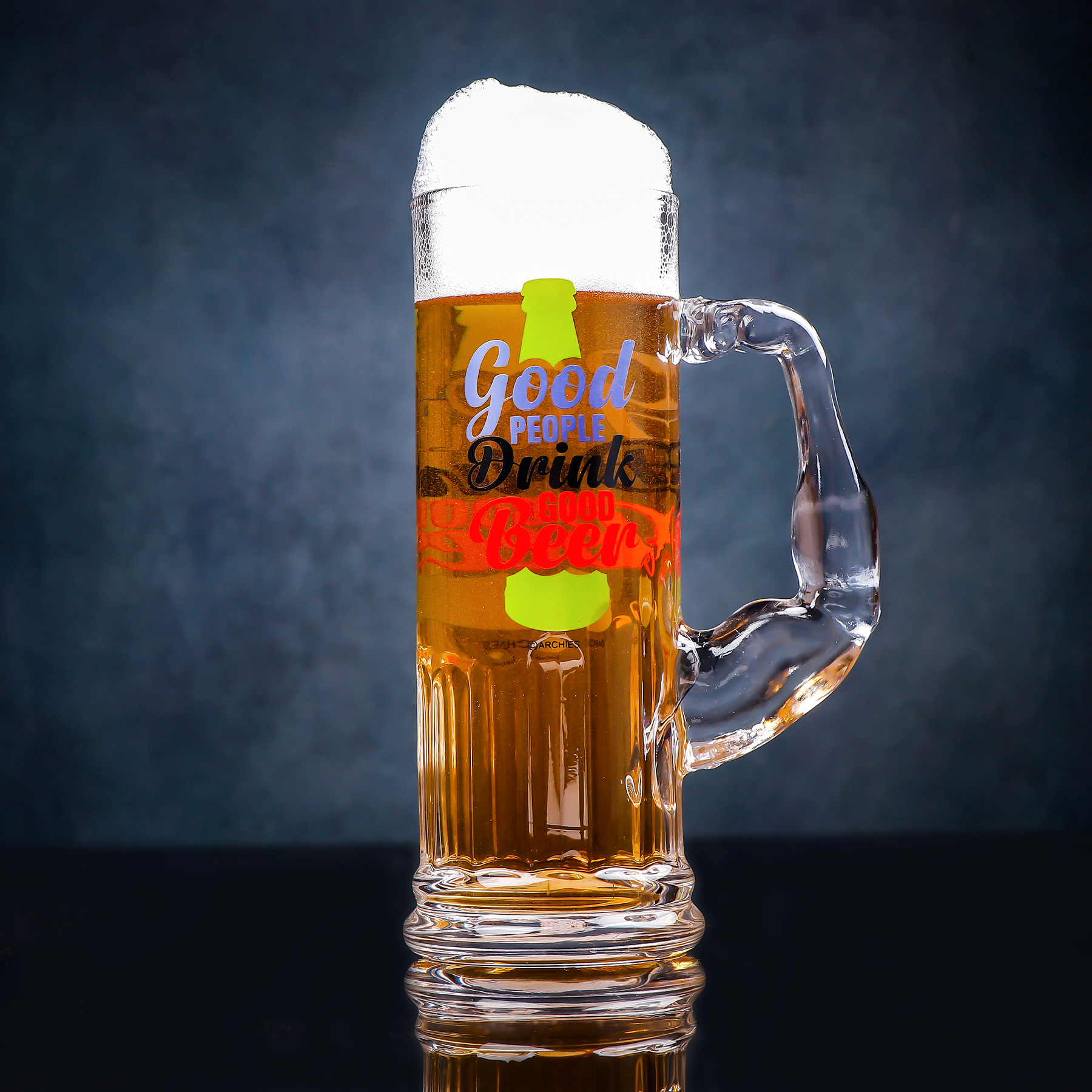 Good People Good Beer Premium Glass Beer Mug