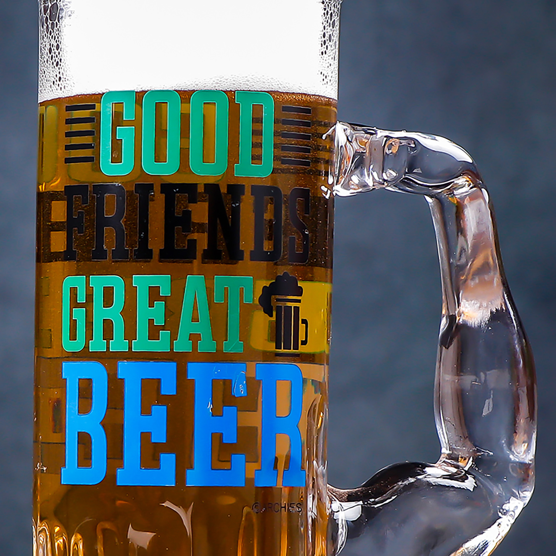 Good Friend Great Beer Premium Glass Beer Mug