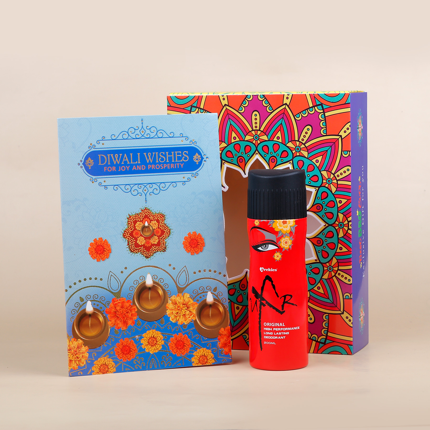 Prosperous Diwali Card with Perfume Gift Set