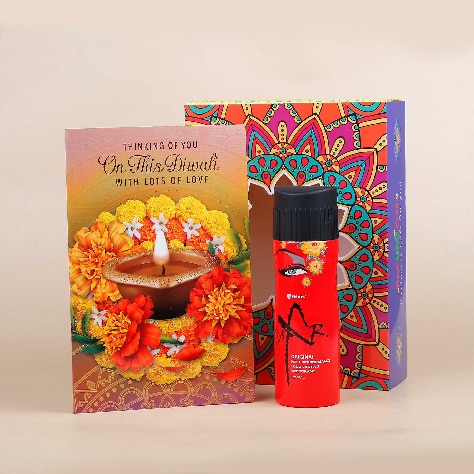 Lots of Love Diwali Wishes Card with Perfume Gift Set