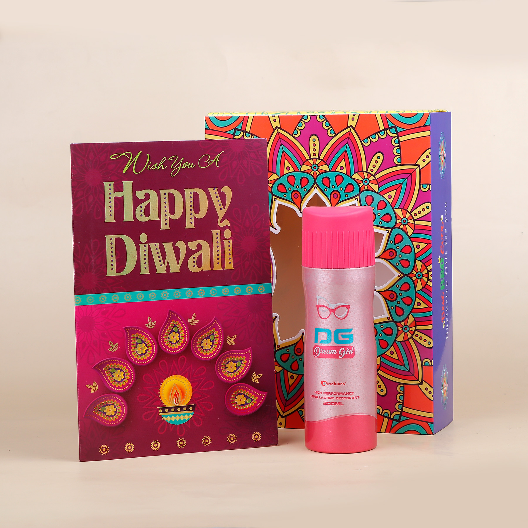 Auspicious Diwali Wishes Card with Perfume Gift Set