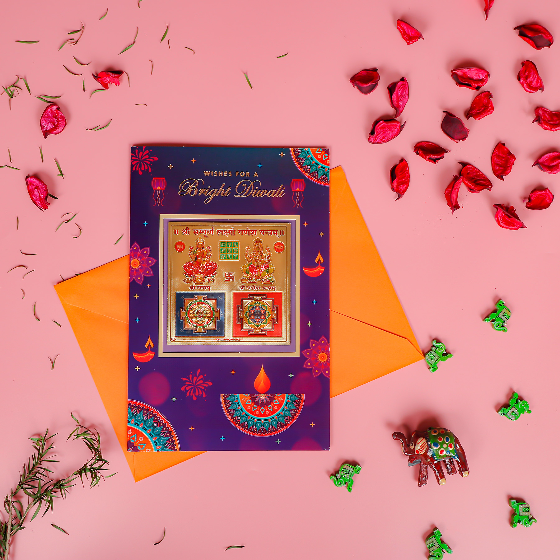 Bright Diwali Wishes Greeting Card