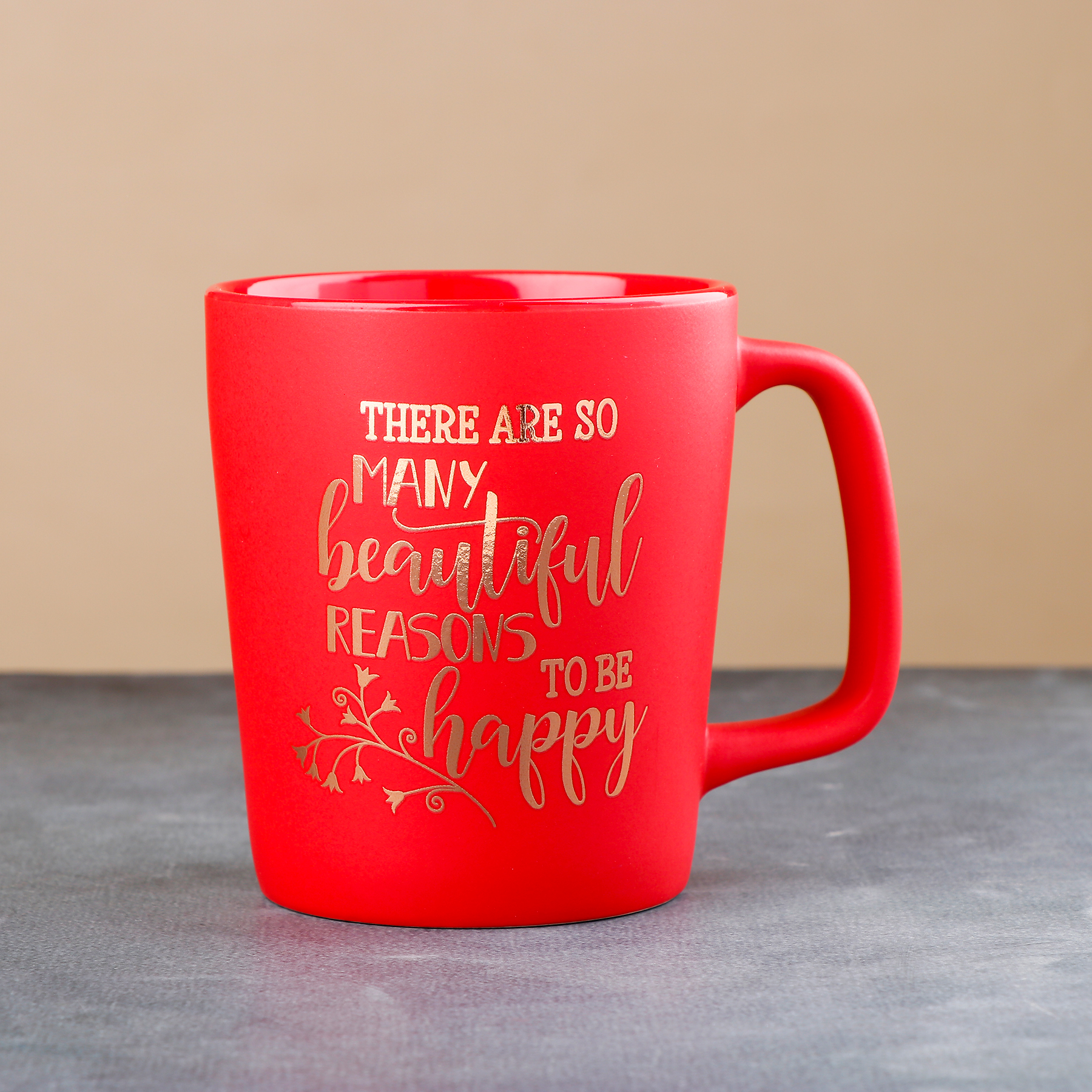 Red Quoted Ceramic Coffee Mug