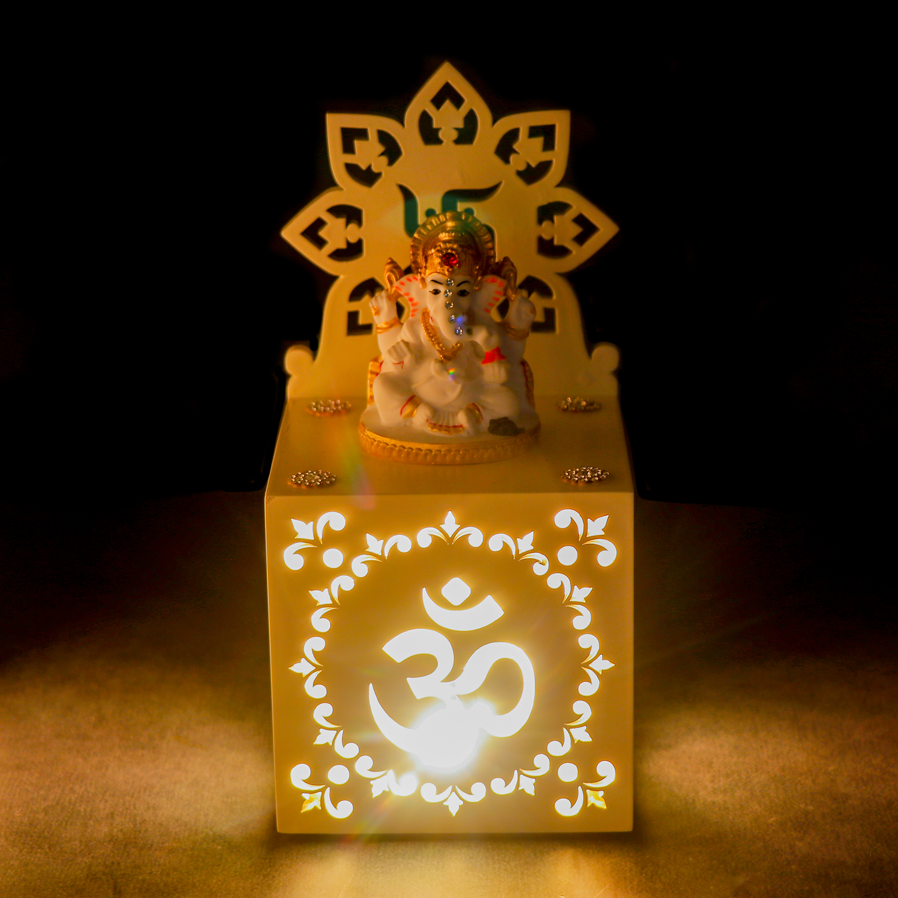 Sacred Om Ganesha LED Idol