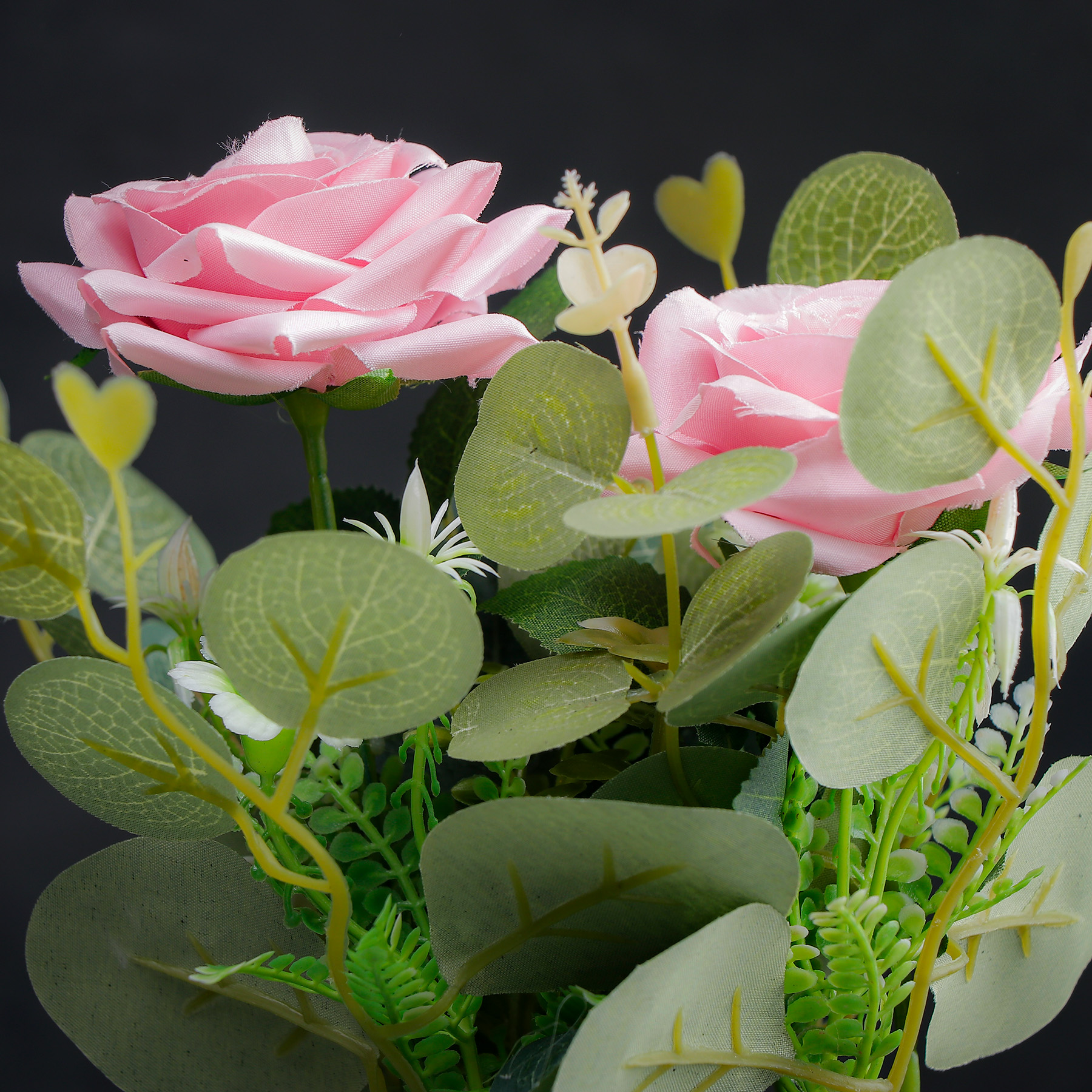 Pink Rose Artificial Flower Pot