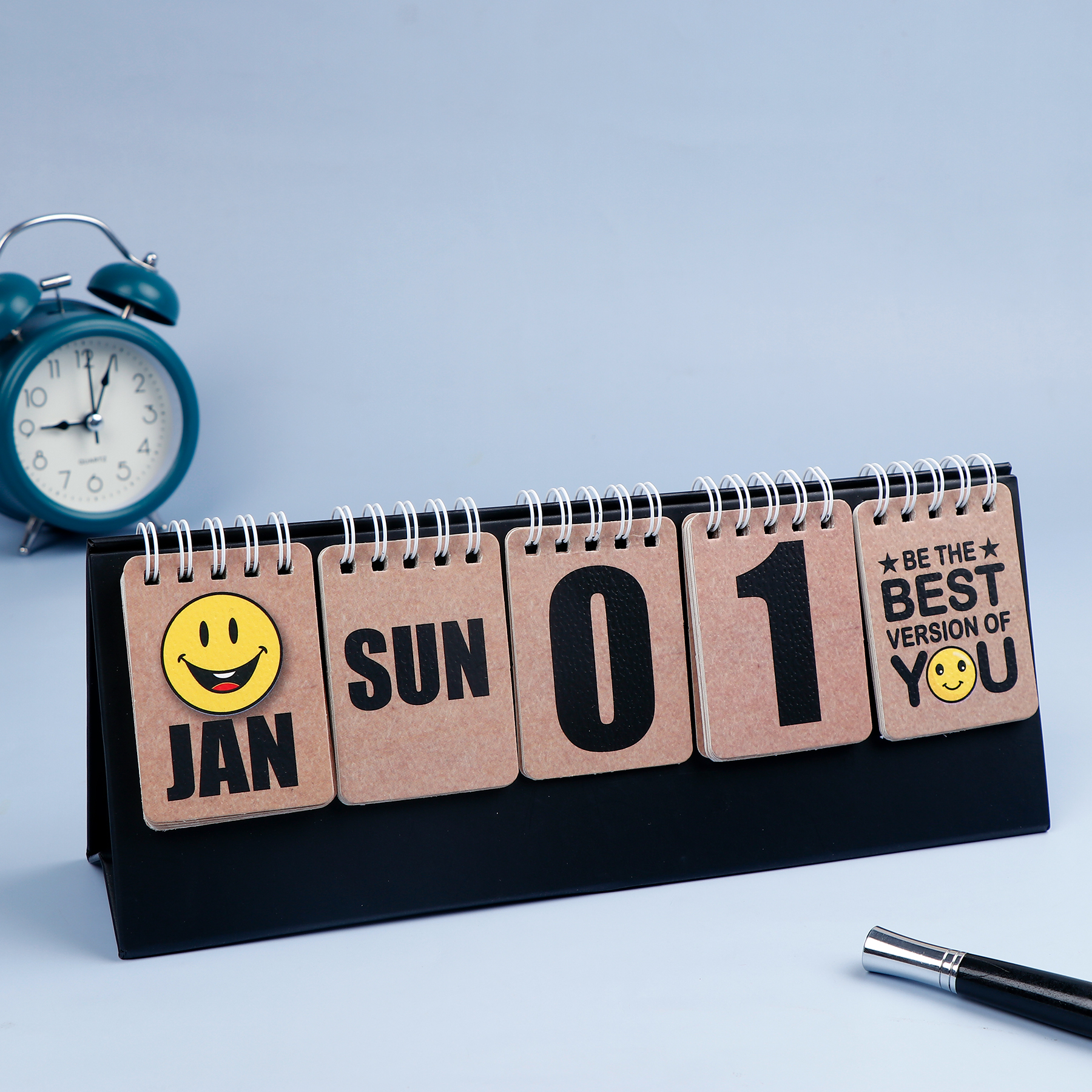 Emoticon Desk Top Calendar 2025 with Quotes with envelopes