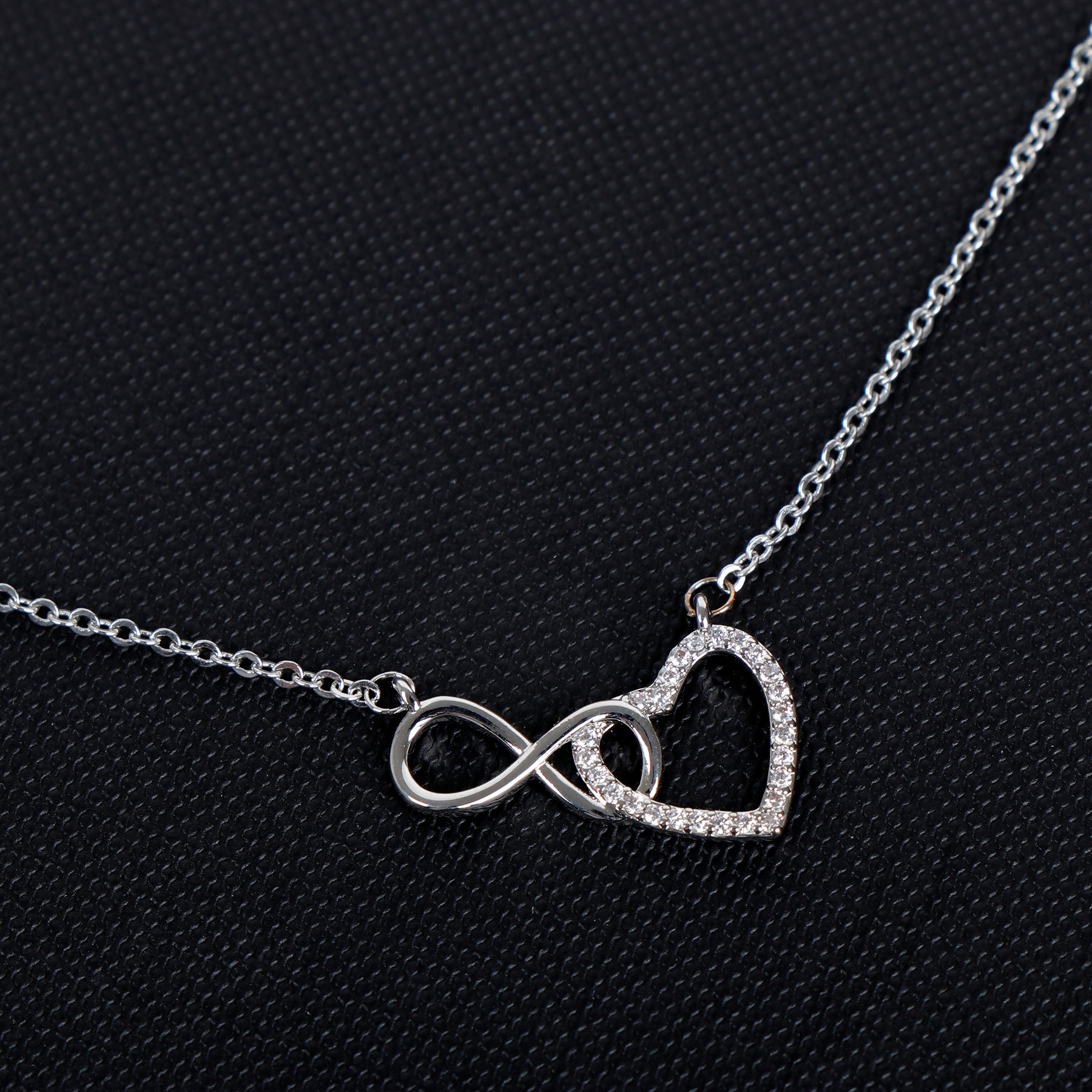 Infinity Heart Silver Pendant