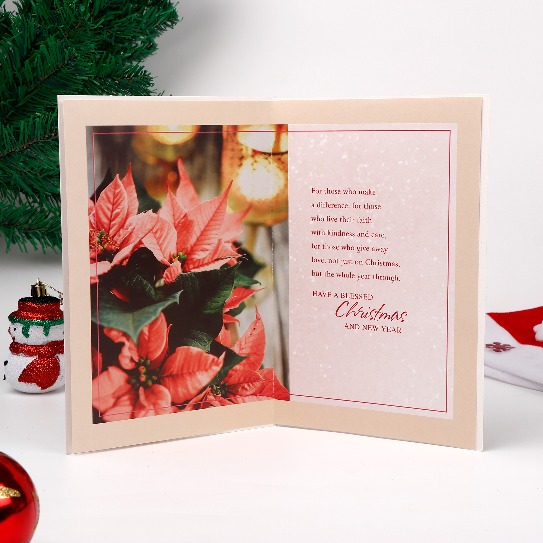 Peaceful and Joyful Christmas Greeting Card Pack of 6