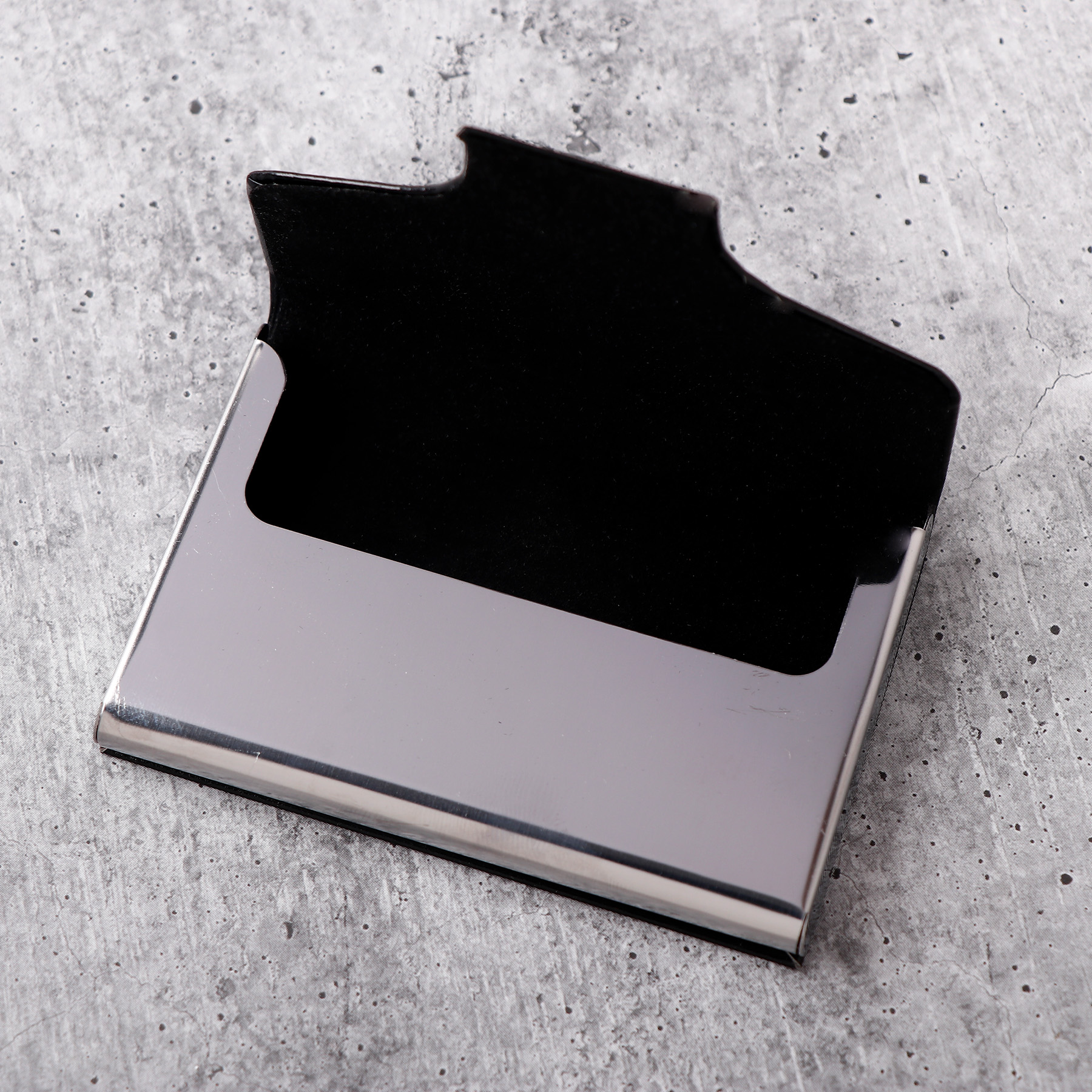 Elegant Black Sleek Card Holder