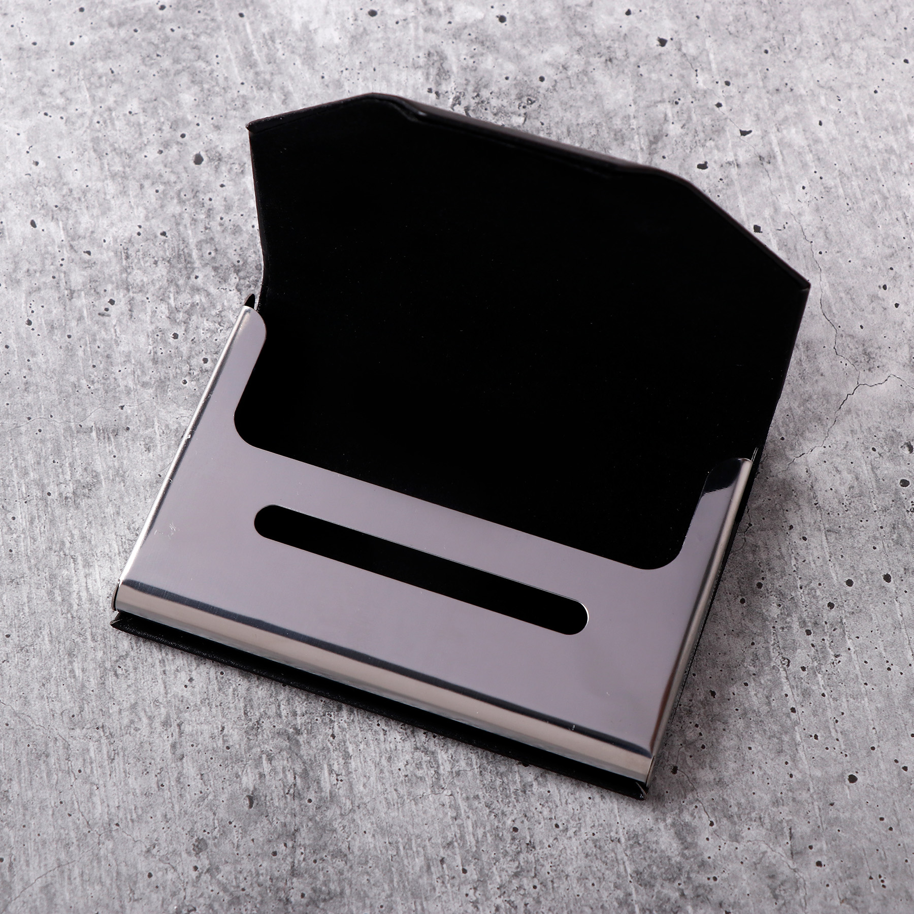 Leather Finish Sleek Card Holder