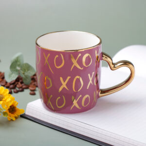 XOXO Heart Handle Coffee Mug