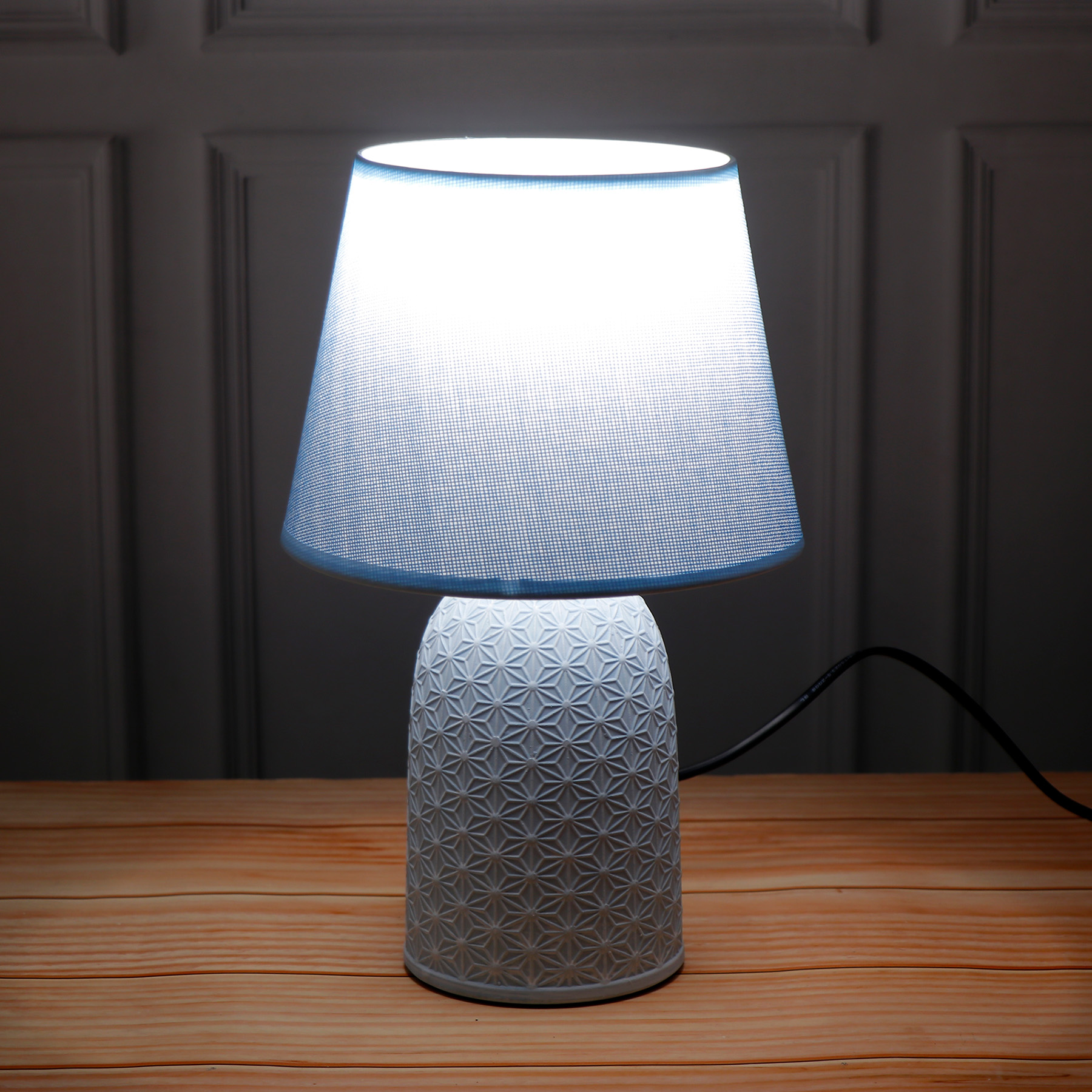 Pastel Blue Ceramic LED Table Lamp