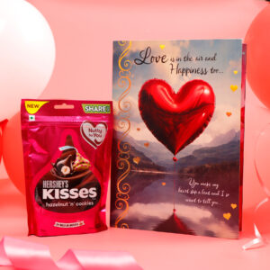 Lovely Greeting Card with Hersheys Kisses Chocolate