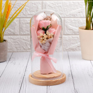 Coral Roses LED Glass Showpiece