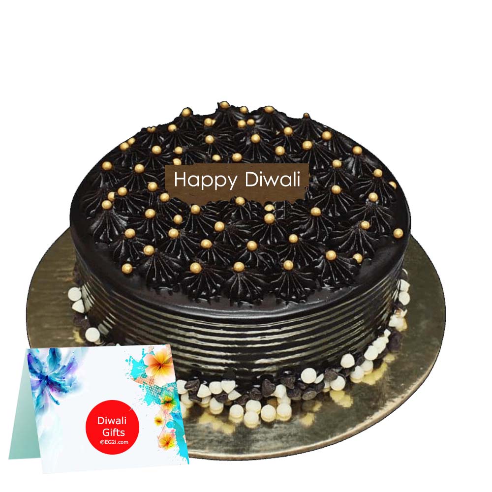 Dark Chocolate Diwali Cake